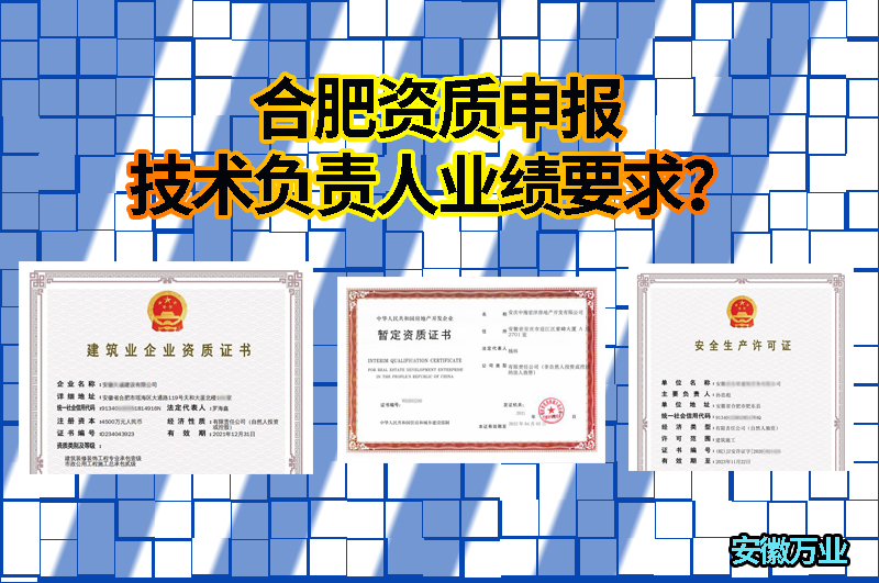 合肥資質(zhì)申報(bào)技術(shù)負(fù)責(zé)人業(yè)績(jī)要求？